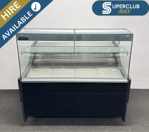 SuperClub MAX Hire: NEW Foodsville 1340mm Refrigerated Serveover Counter, On Wheels