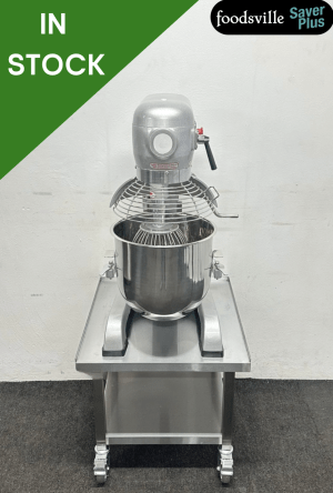 NEW Foodsville Saver Plus 30 Litre Planetary Mixer with Stainless Steel Bowl, Whisk, Beater and Dough Hook, On Mobile Stand – 13 Amp Plug In & Go!