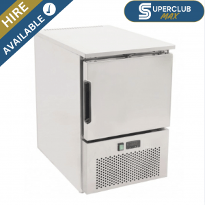SuperClub MAX Hire: NEW Foodsville 3 x 2/3 GN Stainless Steel Blast Chiller/Freezer, With Trays