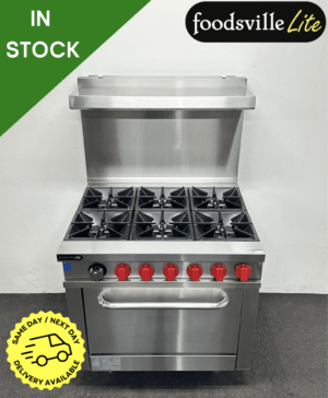NEW Foodsville Lite 915mm Stainless Steel 6 Ring Cooker & Oven, With Backsplash – Available On Natural Gas or LPG