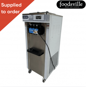 NEW Foodsville 2 x 6 Litre Ice Cream Machine, With Air Pump & Precooling System