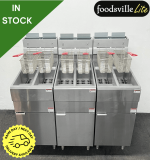 NEW Foodsville Lite 1200mm 6 Pan 6 Basket High Output Fryer - Available On Natural Gas Or LPG