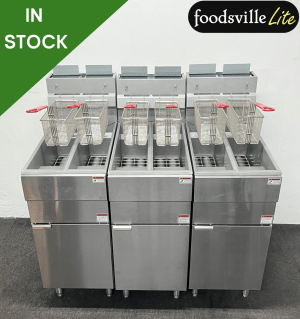 NEW Foodsville Lite 1200mm 6 Pan 6 Basket High Output Fryer - Available On Natural Gas Or LPG