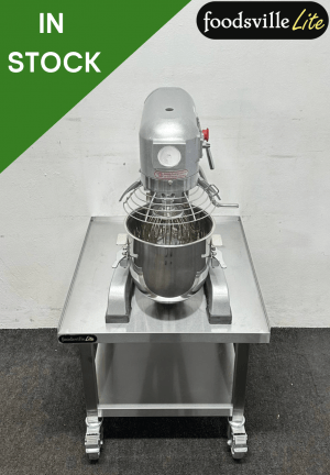 NEW Foodsville Lite 10 Litre Planetary Mixer With Stainless Steel Bowl, Whisk, Beater and Dough Hook, On Mobile Stand