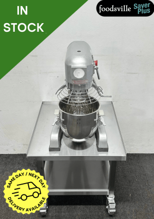 NEW Foodsville Saver Plus 10 Litre Planetary Mixer With Stainless Steel Bowl, Whisk, Beater and Dough Hook, On Mobile Stand