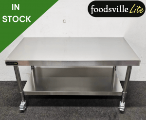 NEW Foodsville Lite 1200mm Stainless Steel Table On Wheels
