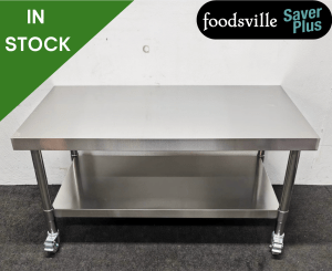 NEW Foodsville Saver Plus 1200mm Stainless Steel Table On Wheels
