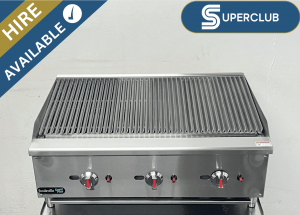 SuperClub Hire: NEW Foodsville Saver Plus 900mm Countertop Chargrill – Available on Natural Gas or LPG