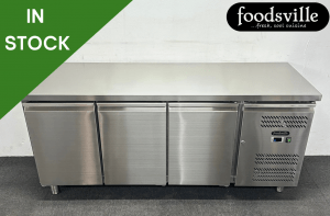 NEW Foodsville 1795mm 3 Door Worktop Counter Fridge