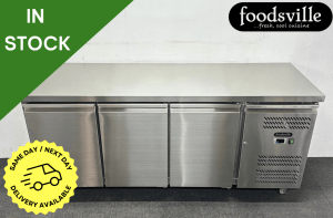 NEW Foodsville 1795mm 3 Door Worktop Counter Fridge