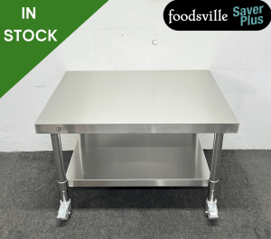 NEW Foodsville Saver Plus 900mm Stainless Steel Table On Wheels