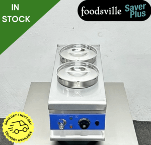 NEW Foodsville Saver Plus 2 Pot Bain Marie With Drain Tap - 13 Amp Plug In & Go!