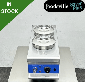 NEW Foodsville Saver Plus 2 Pot Bain Marie With Drain Tap - 13 Amp Plug In & Go!