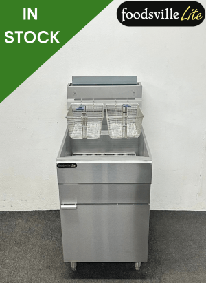 NEW Foodsville Lite 535mm One Pan Two Basket 5 Burner Fryer - Available On Natural Gas Or LPG