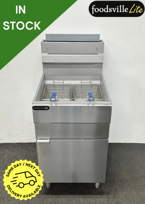 NEW Foodsville Lite 535mm One Pan Two Basket 5 Burner Fryer - Available On Natural Gas Or LPG