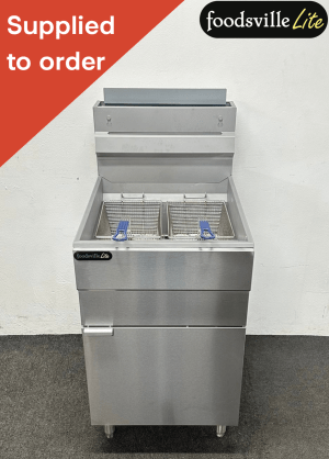 NEW Foodsville Lite 535mm One Pan Two Basket 5 Burner Fryer - Available On Natural Gas Or LPG