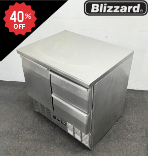 Just Off Site, Discounted Price! - Used Blizzard 1 Door 2 Drawer Flat Top Counter Fridge
