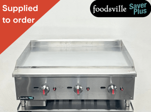 NEW Foodsville Saver Plus 910mm Heavy Duty Chrome Top Countertop Griddle - Available On Natural Gas Or LPG