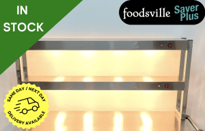 NEW Foodsville Saver Plus 1500mm Stainless Steel Double Heated Overgantry – 13 Amp Plug In & Go!