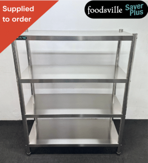 NEW Foodsville Saver Plus 1200mm Stainless Steel 4 Tier Heavy Duty Shelving