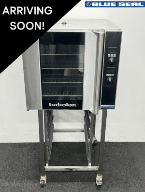 Used Blue Seal Turbofan E32 Convection Oven, On Mobile Stainless Steel Stand - 3 Phase Electric