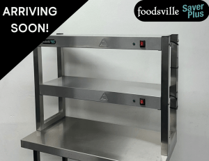 NEW Foodsville Saver Plus 1200mm Stainless Steel Double Heated Overgantry – 13 Amp Plug In & Go!