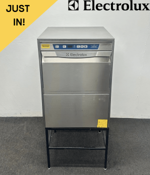 Used Electrolux 500mm Basket Dishwasher With Drain Pump, On Stand – Single Phase Hard Wired Electric