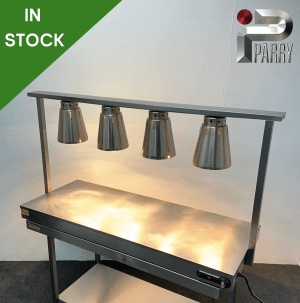 Used Parry 1350mm Heated Carvery Gantry Lamps - 13 Amp Plug In & Go!