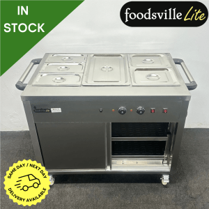 NEW Foodsville Lite 3 x 1/1 GN Wet Well Bain Marie & Hot Cupboard, On Wheels - Includes G/N Containers!