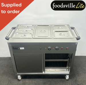 NEW Foodsville Lite 3 x 1/1 GN Wet Well Bain Marie & Hot Cupboard, On Wheels - Includes G/N Containers!