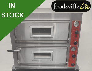 NEW Foodsville Lite 975mm 4+4 Double Stone Deck Pizza Oven - Three Phase Electric