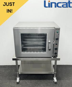 Used Lincat EC08 Convection Oven With Water Injector, On Mobile Stand - 13 Amp Plug In & Go!
