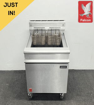 Used Falcon Dominator Single Tank Twin Basket Fryer, On Wheels - Natural Gas