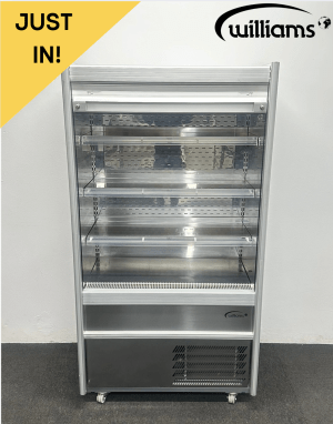 Used 960mm Williams Gem Slimline Multideck Display Fridge, On Wheels