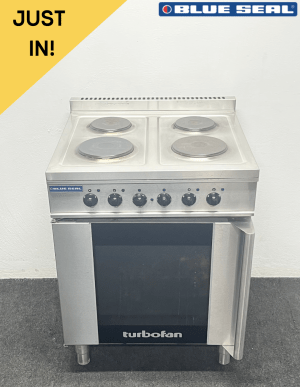 Used Blue Seal Turbofan Four Ring Cooker With Convection Oven - Single Phase Electric