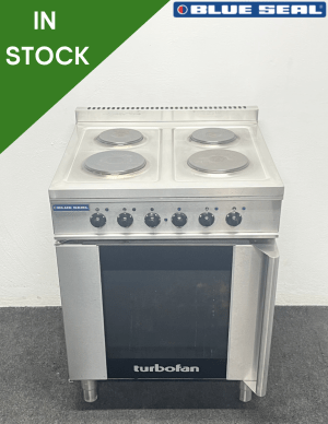 Used Blue Seal Turbofan Four Ring Cooker With Convection Oven - Single Phase Electric