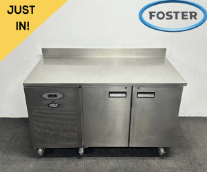 Used Foster 2 Door Wall Counter Fridge, On Wheels