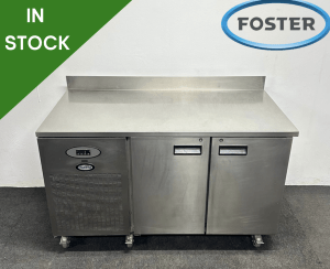 Used Foster 2 Door Counter Fridge, On Wheels