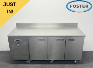 Used Foster 3 Door Wall Counter Fridge, On Wheels