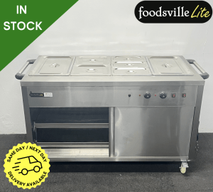 NEW Foodsville Lite 4 x 1/1 GN Wet Well Bain Marie & Hot Cupboard, On Wheels - Includes G/N Containers!
