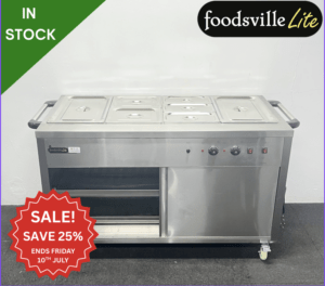 NEW Foodsville Lite 4 x 1/1 GN Wet Well Bain Marie & Hot Cupboard, On Wheels - Includes G/N Containers!