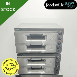 NEW Foodsville Saver Plus Double Stacked Twin 20" Deck Pizza Oven - 13 Amp Plug In & Go!