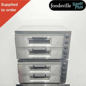 NEW Foodsville Saver Plus Double Stacked Twin 20" Deck Pizza Oven - 13 Amp Plug In & Go!