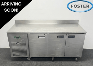 Used Foster 3 Door Wall Counter Fridge, On Wheels
