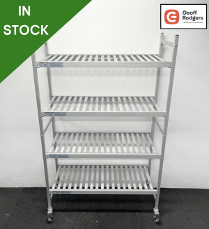 Used 1200mm 4 Tier Heavy Duty Dry Goods Racking, On Wheels (10+ Available)