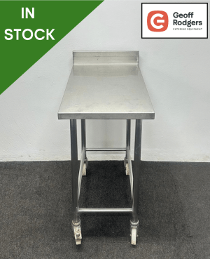 Used 500mm Heavy Duty Stainless Steel Wall Table, On Wheels (6 Available)
