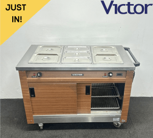 Used Victor 3 x 1/1 GN Dry Heat Bain Marie & Hot Cupboard, On Wheels - 13 Amp Plug In & Go!