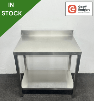 Used 900mm Stainless Steel Wall Table With Undershelf