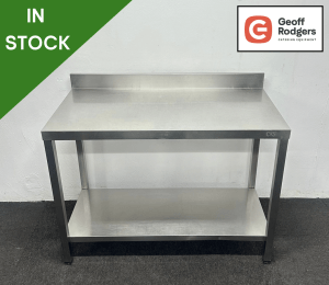 Used 1200mm Stainless Steel Wall Table With Undershelf