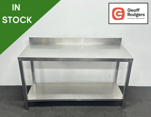 Used 1500mm Stainless Steel Wall Table With Undershelf